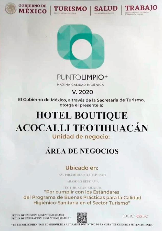 Hotel Boutique Acocalli San Juan Teotihuacán Eksteriør billede