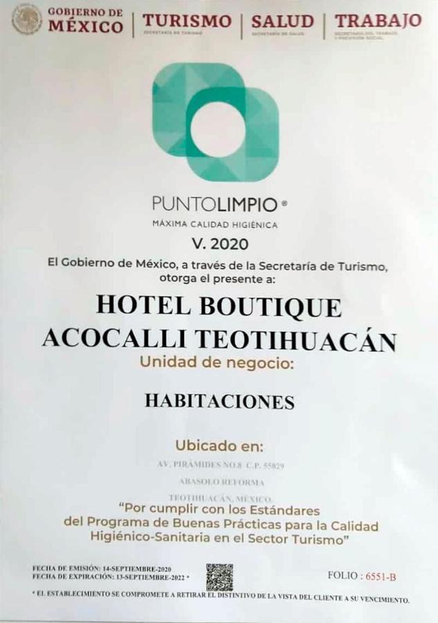 Hotel Boutique Acocalli San Juan Teotihuacán Eksteriør billede